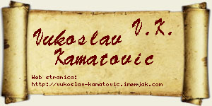 Vukoslav Kamatović vizit kartica